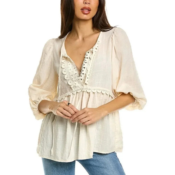 Tie Neck Detail Top - Picture 1 of 13